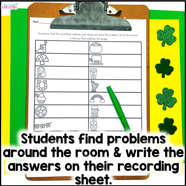 3 Digit Subtraction with Regrouping Solve the Room - St. Patrick’s Day Math - Image 2