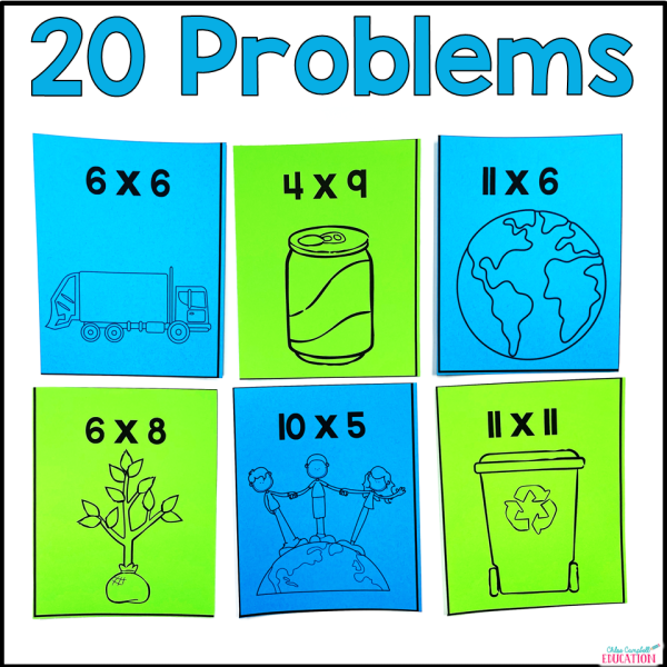Multiplication Facts Practice - Solve the Room - Earth Day - Image 3