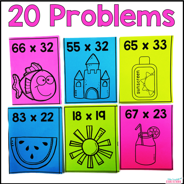 2 Digit by 2 Digit Multiplication Solve the Room - Summer Math - Image 3