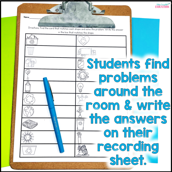 Multiplication Facts Practice - Solve the Room - Earth Day - Image 2