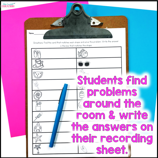 Comparing Fractions - Like Denominators or Numerators Summer Math Solve the Room - Image 2