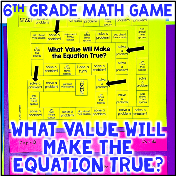 Solving One Step Equations Review Game Simple One Step Equations for 6th Grade