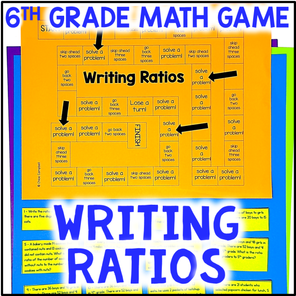 Writing Ratios Math Game - 6th Grade Math Review - Equivalent Ratios Activity