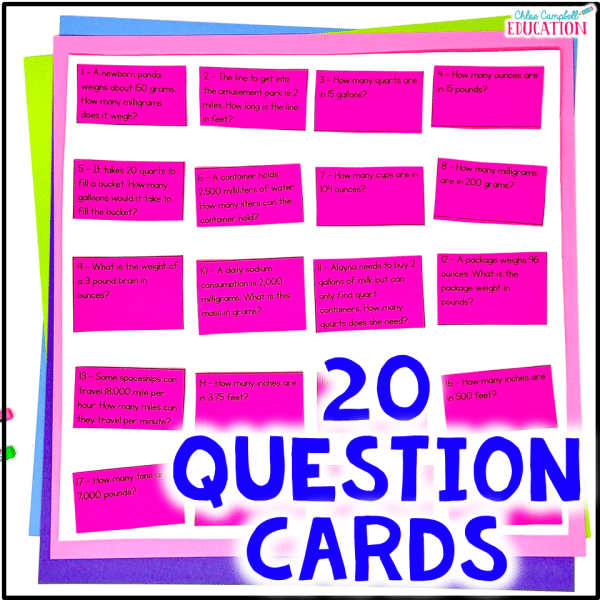Measurement Conversions 6th Grade - Metric and Customary Units - Word Problems - Image 2