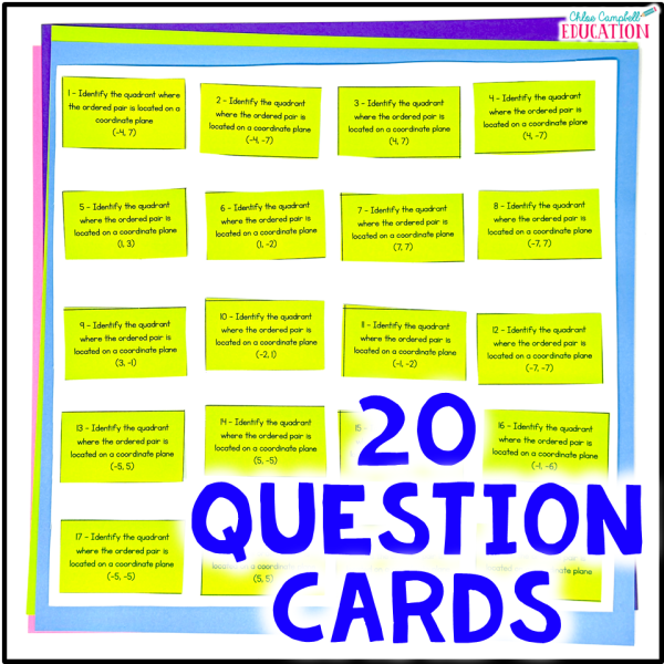Identify the Quadrant by Graphing the Ordered Pairs on the Coordinate Plane Game - Image 2