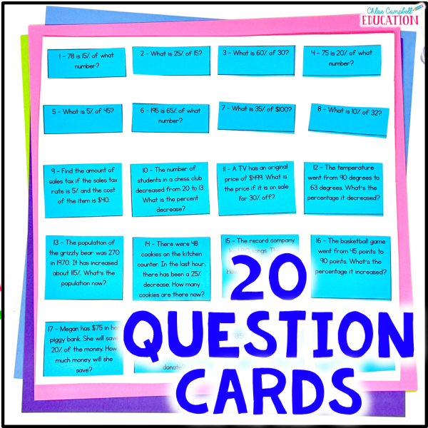 Finding Percentages Game - 6th Grade Math Review - Proportional Relationships - Image 2