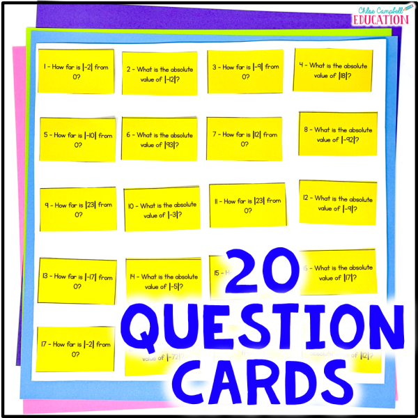 Absolute Value Game - Absolute Value 6th Grade Activity Absolute Value Practice - Image 2
