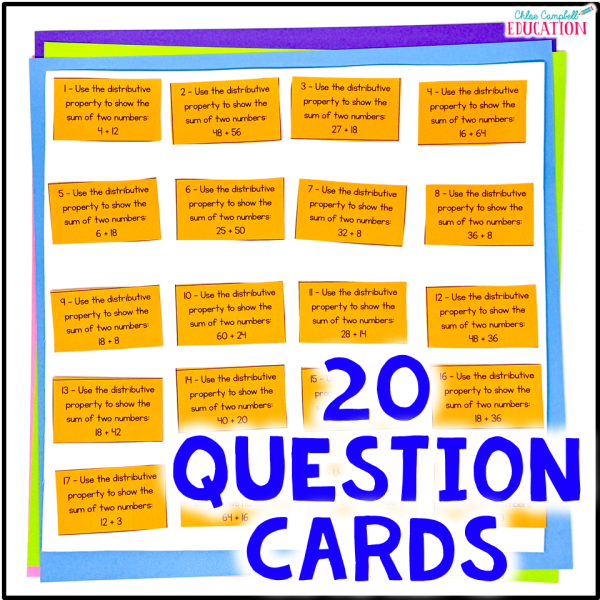 Factoring using the GCF Distributive Property Activity Grade 6 Math Review Game - Image 2