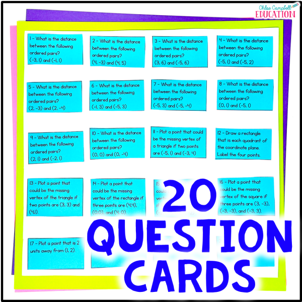 Solving Problems on the Coordinate Plane Review Distance on Coordinate Grid Game - Image 2