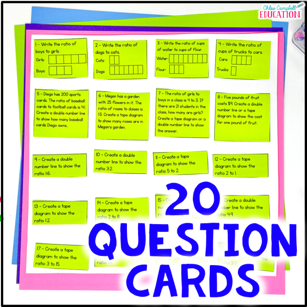 Tape Diagram Ratios Game - Double Number Line - Proportional Relationships - Image 2