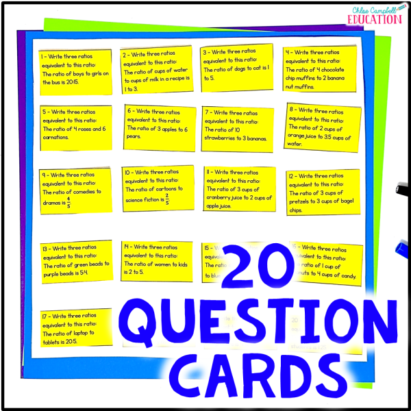 Equivalent Ratios Game for 6th Grade Review - Equivalent Ratio Practice Activity - Image 2