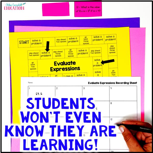 Evaluating Expressions Game - Algebraic Expressions Activity - 6th Grade Math - Image 3