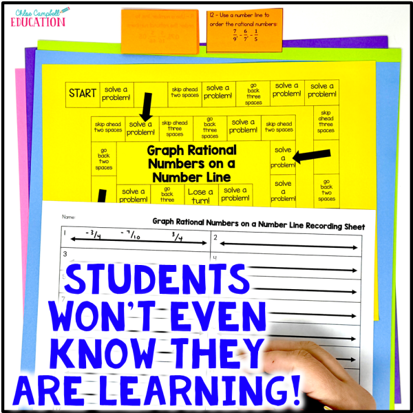 Ordering Rational Numbers on a Number Line Game - 6th Grade Math Spiral Review - Image 3