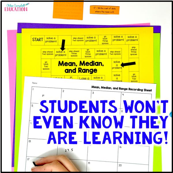Mean Median Range Game - Measures of Center Activity - 6th Grade Math Review - Image 3
