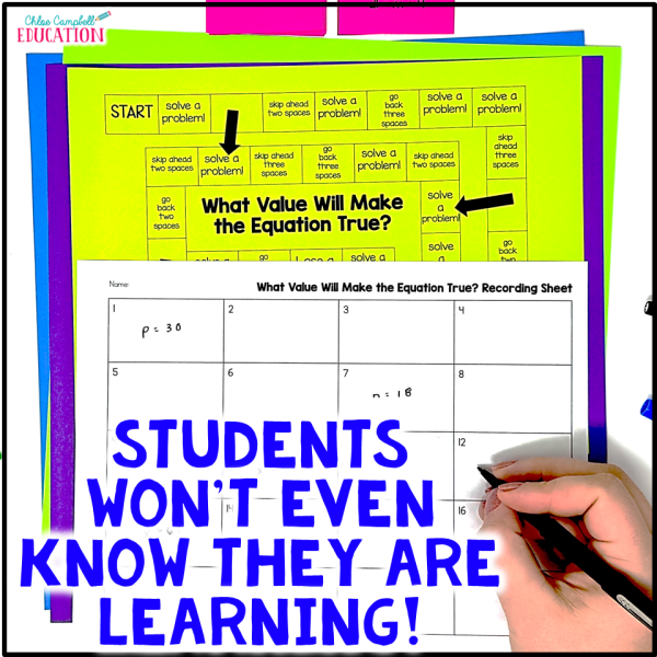 Solving One Step Equations Review Game Simple One Step Equations for 6th Grade - Image 3