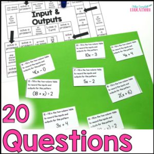 Input & Output Tables – Evaluate Expressions Game – Numerical Patterns ... image.