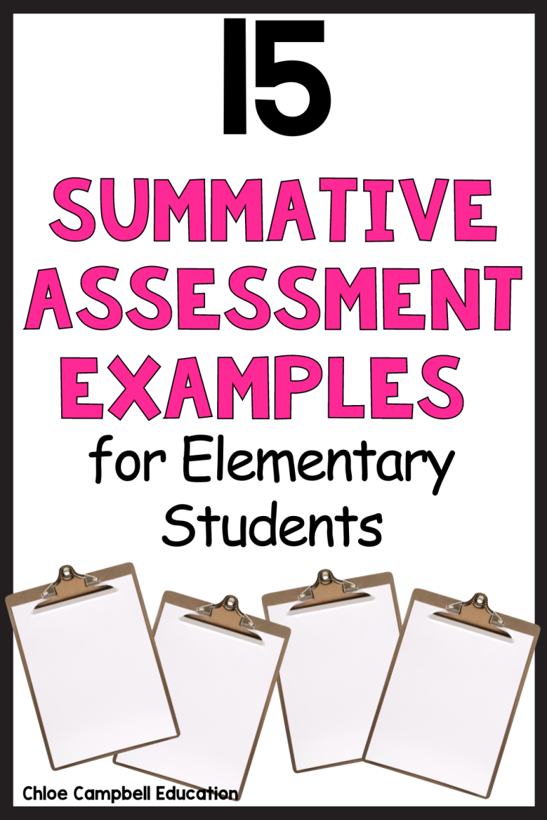 15 Summative Assessment Examples for Elementary Students