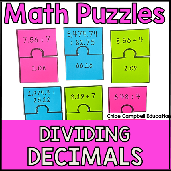 Dividing Decimals Game | 5th Grade Math Review | Math Centers