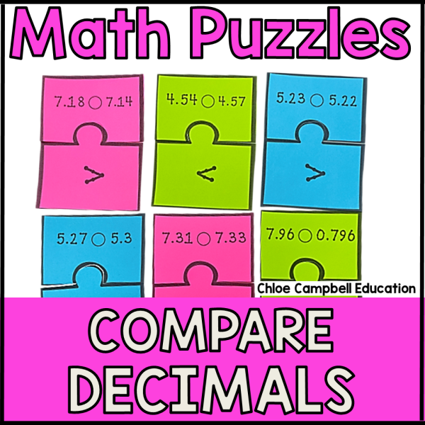 Comparing Decimals Game | 5th Grade Math Review | Math Center