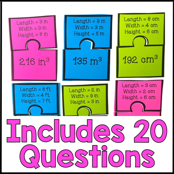 5th Grade Find Volume of Rectangular Prisms Match Game Early Finisher Activity - Image 2