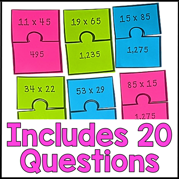 2 Digit Multiplication Puzzle Multiplying Whole Numbers Practice Review Activity - Image 2