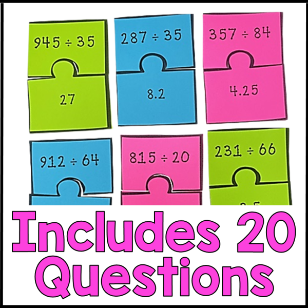 Dividing Whole Numbers by 2 Digit Numbers - Long Division Math Puzzle Activity - Image 2
