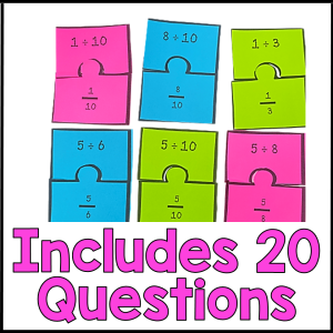 Writing Fractions as Division Problems Activity 5th Grade Fractions ...