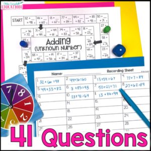 Missing Addends – Addition and Subtraction Within 100 – 3rd Grade Math ...