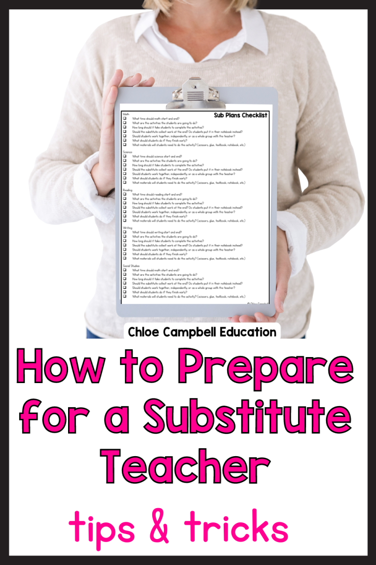 How to Prepare for a Substitute Teacher