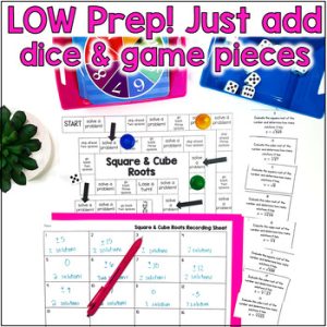 Solving Equations Using Square Roots & Cube Roots Game – 8th Grade Math ...