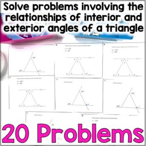 Missing Supplementary Angles Center Interior & Exterior Angles of ...