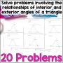 Missing Supplementary Angles Center Interior & Exterior Angles of ...