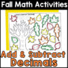 Fall Adding & Subtracting Decimals – 5th Grade Thanksgiving Math ...