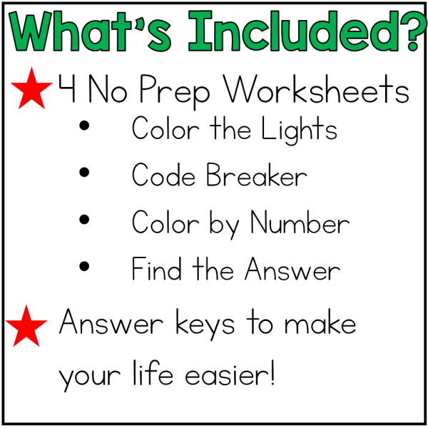 Long Division with Remainders Color by Number Christmas Math Worksheets - Image 2