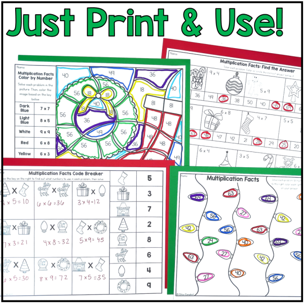 Christmas Math Activities - No Prep Worksheets BUNDLE - Christmas Work - Image 2