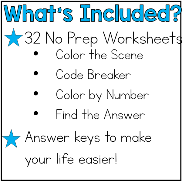 Summer Math Coloring & Color by Number Worksheets - March Math BUNDLE - Image 2