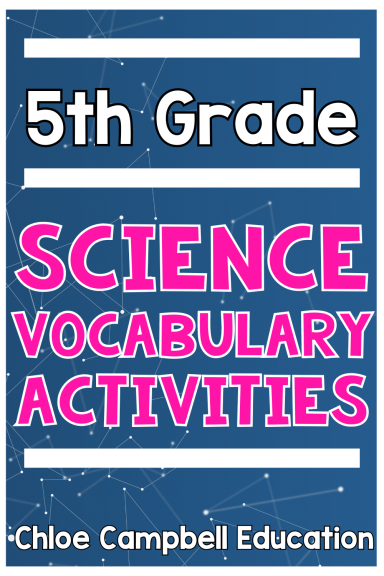 5th grade science vocabulary activities
