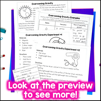 Overcoming Gravity Activities 5th Graders - Force & Motion Lesson ...
