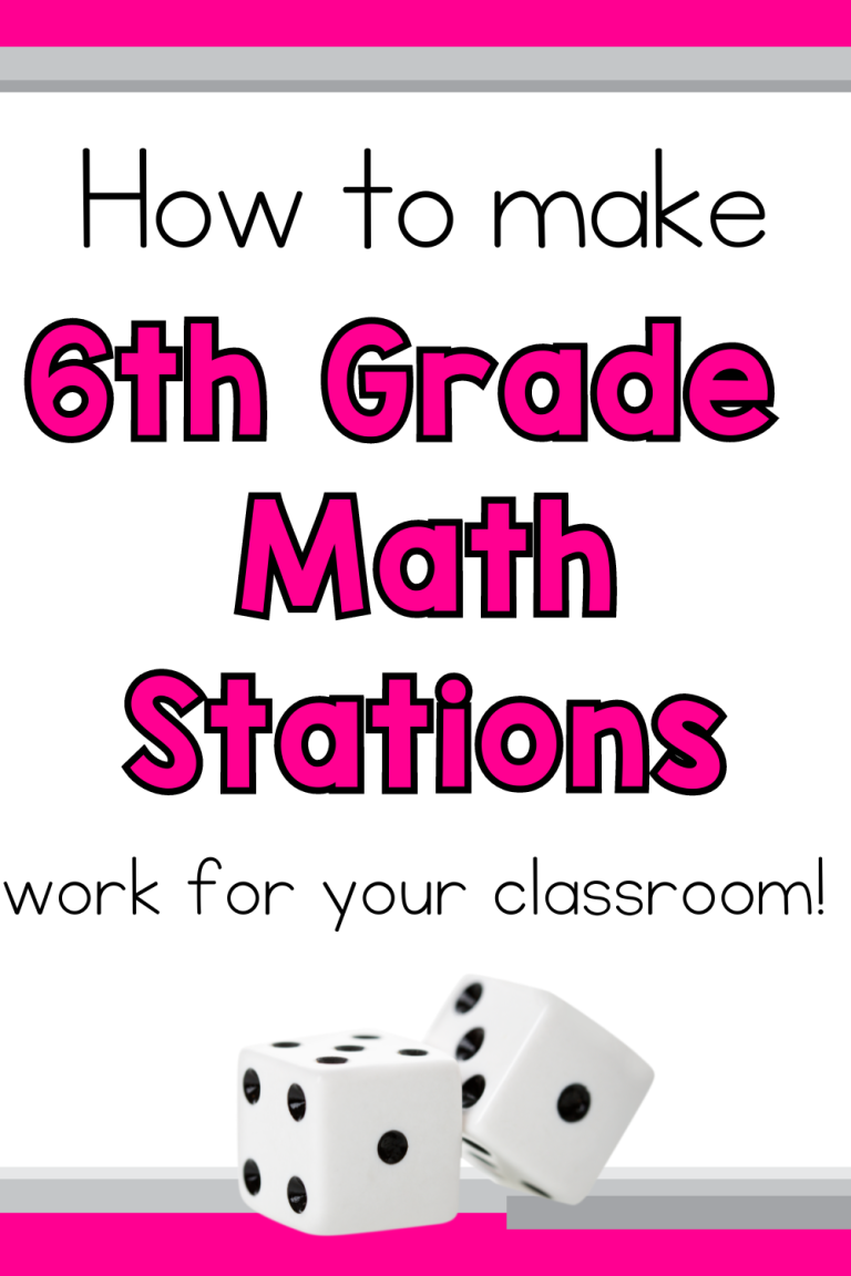 How to make 6th grade math stations work for your classroom!