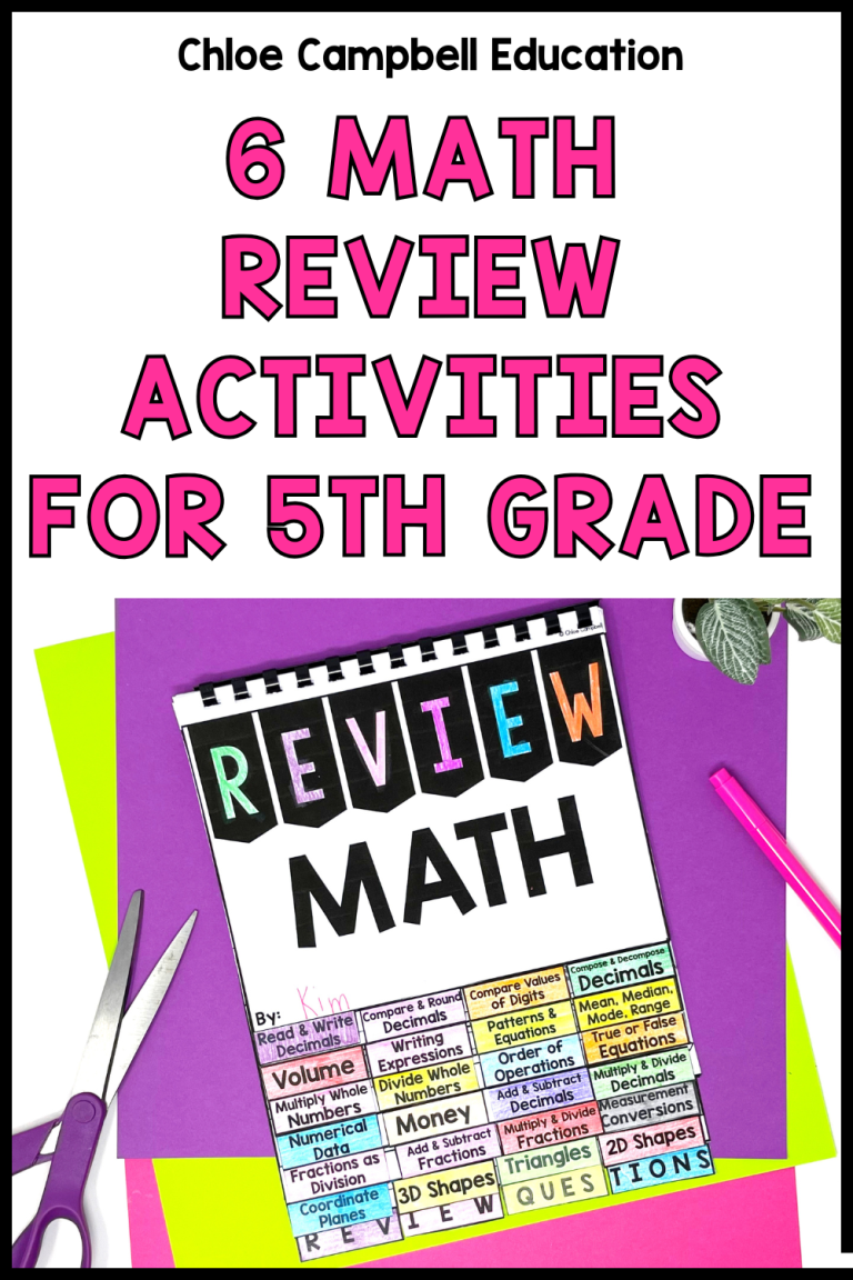 6 Math Review Activities for 5th Grade
