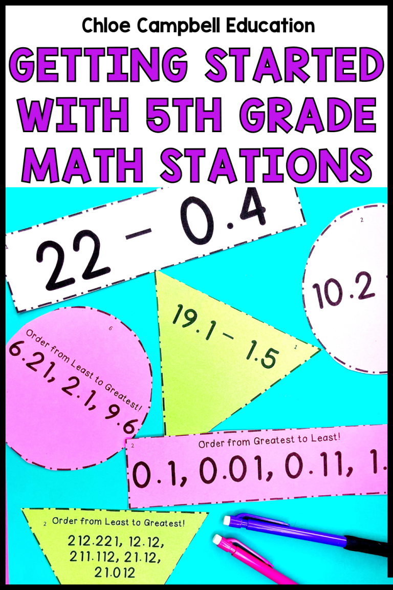 Getting Started With 5th Grade Math Stations