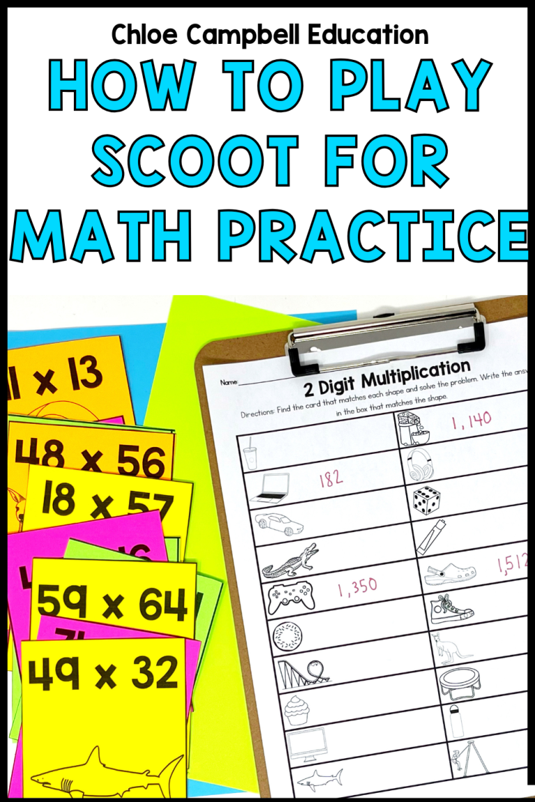 How to play scoot for math practice